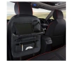 Мултифункционален органайзер за автомобилна седалка със сгъваема табла – черна еко кожа, снимка 1