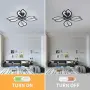 56W LED таванен полилей с цветя/листенца, 3000–6000K и димиране с дистанционно, снимка 4