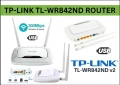Wi-Fi Рутер TP-Link TL-WR842ND 300 Mbit/s с USB, снимка 1