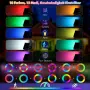 MEIHUA 35W RGB LED прожектор с дистанционно управление – IP66, 10 цвята и 12 режима, снимка 2