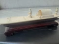Рядка стара фигурка, слонова кост ,лодка,шхуна,кораб, Инуити, снимка 8