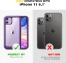 Калъф Diaclara за iPhone 11, 360° пълна защита, с протектор за екран, лилав, снимка 6