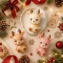 3D Коледно еленче елен силиконов молд форма свещи гипс сапун смола декорация , снимка 2