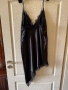 Wow нова  черна сатенена сатен елегантна официална парти коктейлна асиметрична рокля тип комбинезон, снимка 2