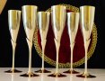 Бронзов бокал,чаша за вино,шампанско,25 см. , снимка 1 - Антикварни и старинни предмети - 41899731