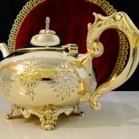 Английски чайник,кана никелово сребро,рококо. , снимка 5 - Антикварни и старинни предмети - 34624513