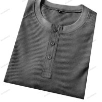 Мъжка модна лятна рипсена тениска Henley, 6цвята - 023, снимка 7 - Тениски - 41566640