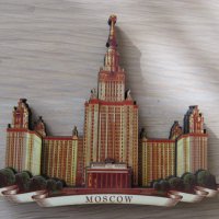 Автентичен дървен 3D магнит от Москва, Русия-серия-, снимка 4 - Колекции - 39248162
