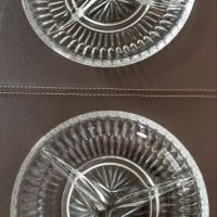 Винтидж ордьовърни чинии от оловен кристал, снимка 1 - Чинии - 40755404