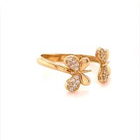 Златен дамски пръстен 2,08гр. размер:56 14кр. проба:585 модел:16487-5, снимка 3 - Пръстени - 40768931