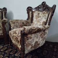 Старинна барокова гарнитура, снимка 7 - Дивани и мека мебел - 44253250