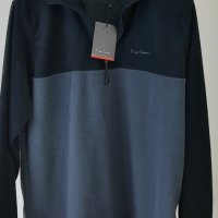 Pierre Cardin - Мъжко поларено горнище с цип Zip Fleece, размер - L ., снимка 1 - Спортни дрехи, екипи - 39606108