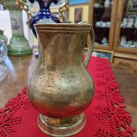 Антикварна белгийска кана плътен бронз , снимка 3 - Антикварни и старинни предмети - 41763595