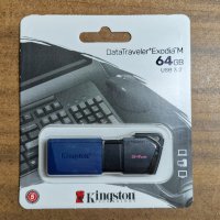 Нова 64GB Kingston Флашка 64ГБ USB 3, снимка 1 - USB Flash памети - 41477500