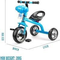 Нов Син велосипед на 3 колела за малки деца 3+ с машина за балончета Момичета Момчета Подарък, снимка 7 - Други - 42268652