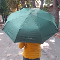 2438 Сгъваем автоматичен чадър с UV защита, едноцветен, двоен автомат, снимка 12 - Други - 34228989