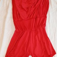 Червена елатична пола  за танци с вградени боксерки, снимка 2 - Поли - 38728456
