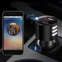 FM Трансмитер Bluetooth автомобилен предавател с LED дисплей USB зарядно устройство Свободни ръце, снимка 8 - Аксесоари и консумативи - 34154845