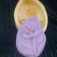 Роза в капка силиконов молд форма калъп гипс сапун декор, снимка 2 - Форми - 39944822