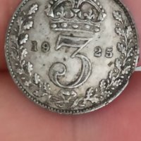 3 ленса 1925 г сребро Великобритания , снимка 4 - Нумизматика и бонистика - 41558303