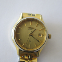 Дамски ретро часовник RICOH Quartz 674001, позлатен., снимка 4 - Дамски - 44636748