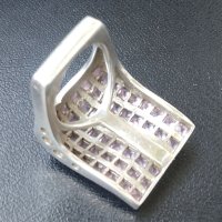 Уникален сребърен пръстен проба 925 / морганит, снимка 13 - Пръстени - 40455917