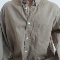 Мъжка риза с дълъг ръкав от лен Samsøe & Samsøe, снимка 2 - Ризи - 41796968
