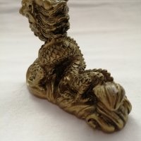 Комплект сувенири статуетки китайски дракони в бронзов цвят, снимка 15 - Статуетки - 44466254