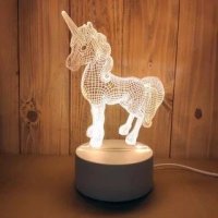 Холограмна 3D LED лампа, снимка 5 - Настолни лампи - 42455477