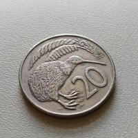 20 цента 1982 Нова Зеландия, снимка 1 - Нумизматика и бонистика - 40240396