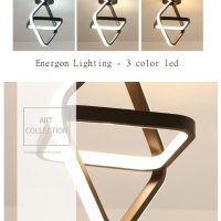 Луксозна LED лампа висок клас плафон димируема три цвята за коридор, снимка 4 - Лед осветление - 41659050