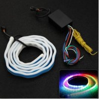 Многоцветна RGB Стоп LED светеща сигнална лента за багажник на кола мигачи стопове задни светлини, снимка 3 - Аксесоари и консумативи - 41403803
