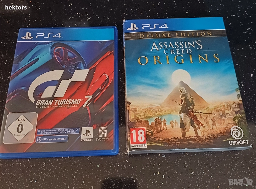 Gran Turismo 7 и Assassin's Creed Origin Deluxe PS4 , снимка 1