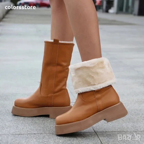 Равни боти - кафява кожа - DFG88, снимка 1