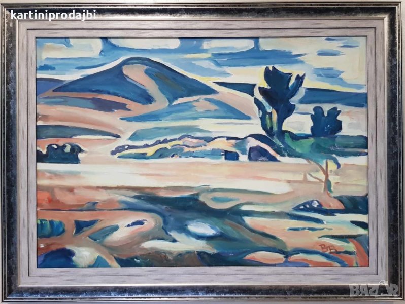 Маслена картина " Дъждовен хоризонт ", снимка 1