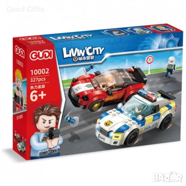 Конструктор Полиция Преследване с коли, 327 части, снимка 1