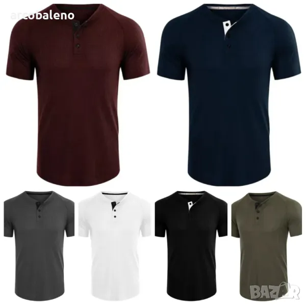 Мъжка ежедневна тениска с кръгло деколте, 6цвята , снимка 1