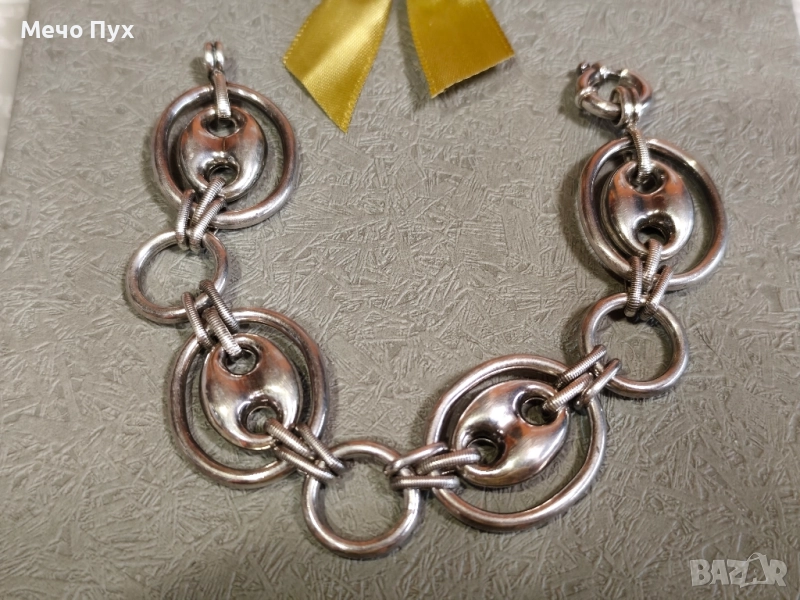 Сребърна гривна (324), снимка 1