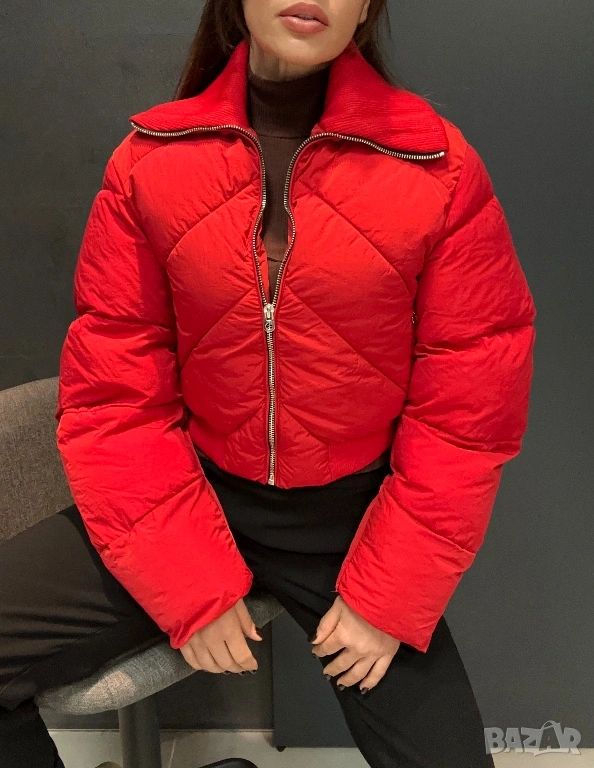 MANGO Дамско  късо яке в червено, снимка 1