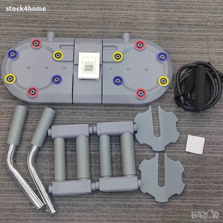 Тренировъчна дъска за лицеви опори, Фитнес уред 3в1, Експандер, снимка 1