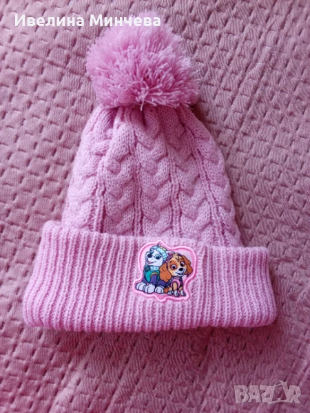 Зимна шапка за момиче размер 54, снимка 1