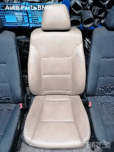 Предна кожена седалка за БМВ Е60 Е61 BMW E60 E61 кожен салон бмв е60 е61 пасажерска седалка, снимка 1