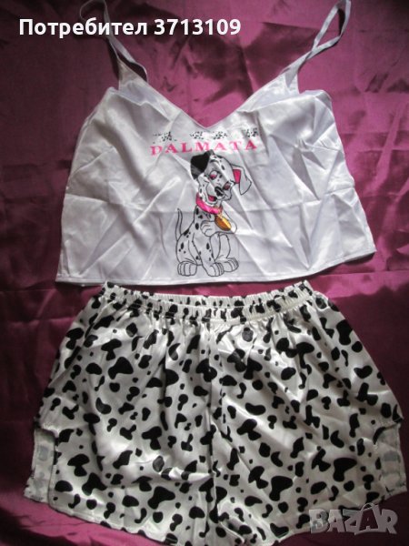 Нова дамска сатенена пижама,лятна -размер М, снимка 1