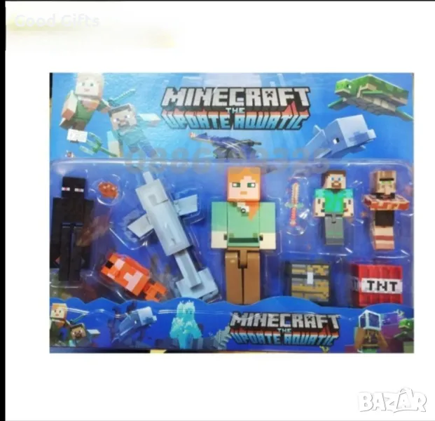 Комплект фигурки Майнкрафт Minecraft Update Aquatic 1, снимка 1