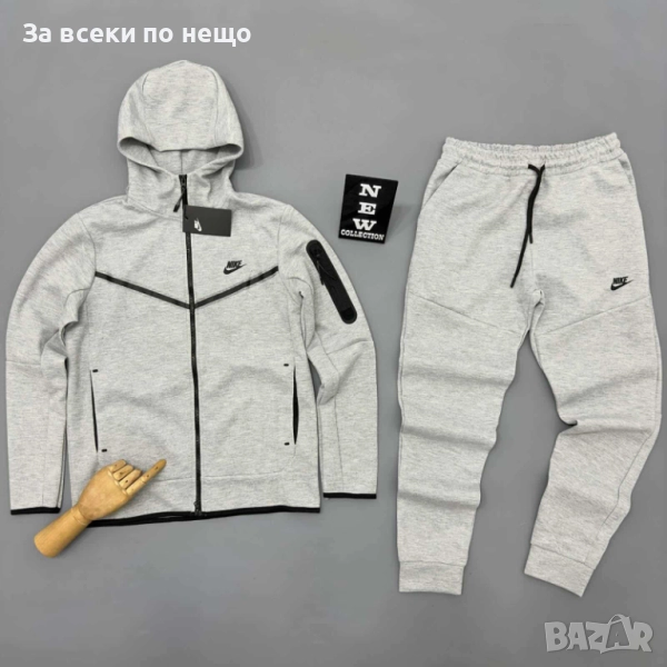 Nike Мъжки Светло Сив Спортен Комплект🔝Мъжки Спортен Екип В Светло Сив Цвят Найк Код I_2, снимка 1