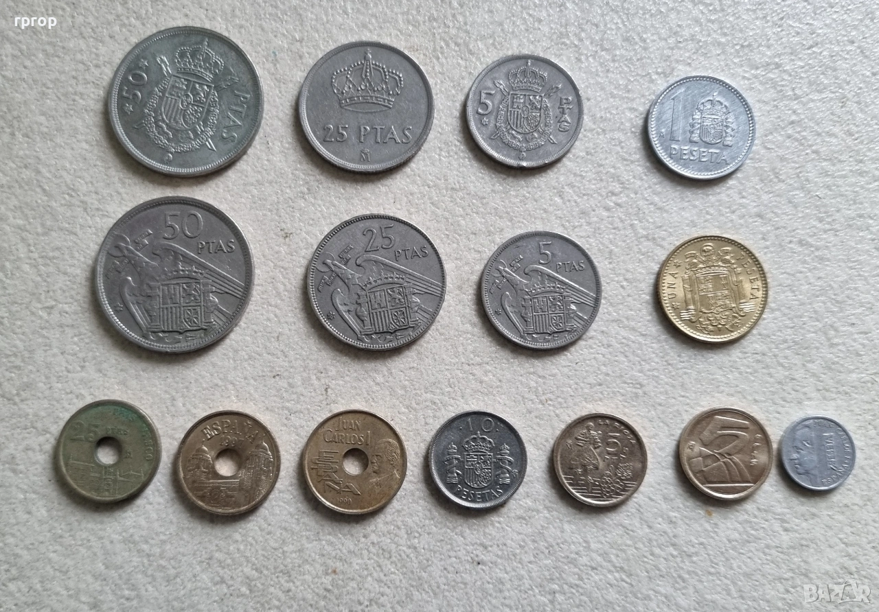 Испания. Испански песети . 15 бройки., снимка 1