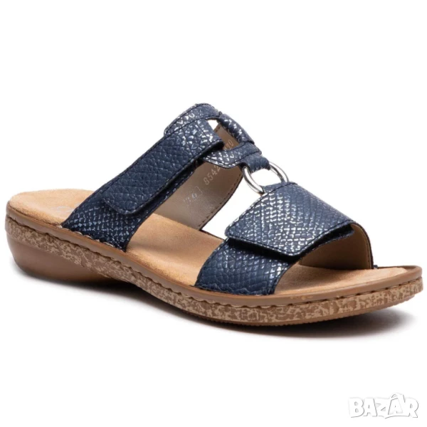 Дамски елегантни чехли Rieker, Сини, 172 гр, 255 мм, 40, снимка 1