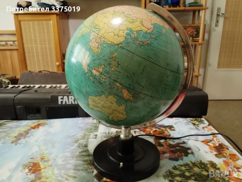 Ретро глобус лампа, снимка 1