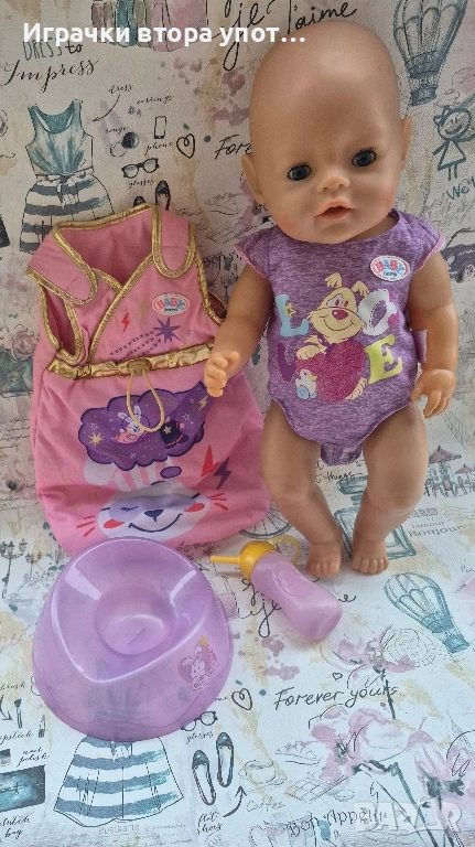 🎀 Baby Born Интерактивна кукла с аксесоари момиче 43 см 🎀️, снимка 1