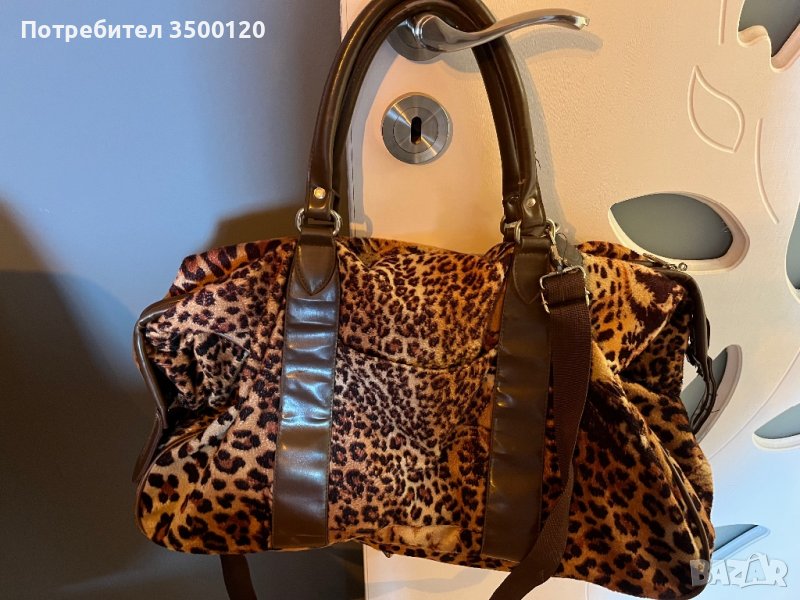 Екзотична плюшена чанта за пътуване или спорт, снимка 1